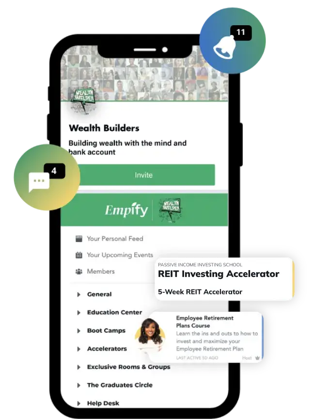 Gain access to a world of financial knowledge within the Empify WealthBuilders community.